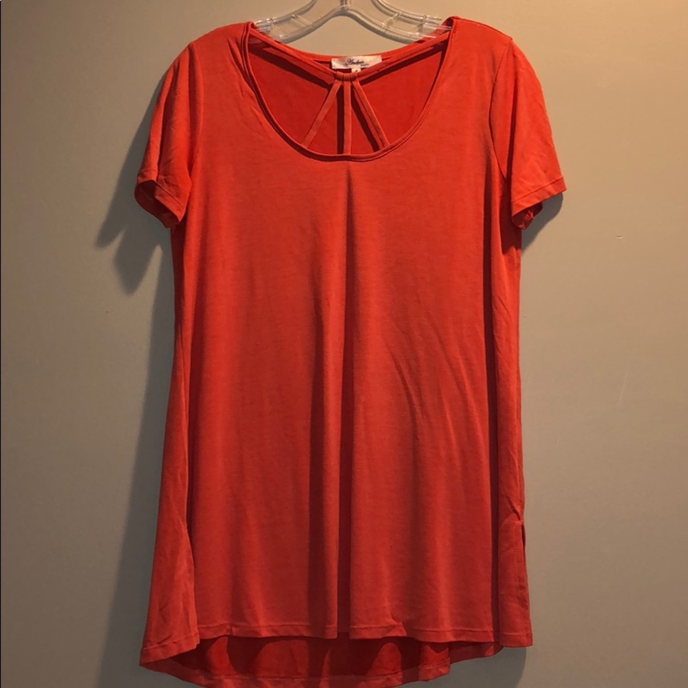 Coral color boutique shirt
